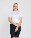 RIVANELLE Koszulka kolarska z krótkim rękawem - LEVEL UP - biały