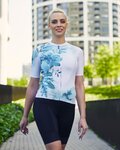 RIVANELLE Koszulka kolarska z krótkim rękawem - FLOWERY LADY - biały/zielony