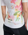 RIVANELLE Koszulka kolarska z krótkim rękawem - FLOWERY LADY - biały/różowy/zielony