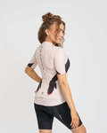 RIVANELLE Koszulka kolarska z krótkim rękawem - HANDS LADY - beżowy/czarny