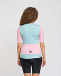 RIVANELLE Koszulka kolarska z krótkim rękawem - TECHNICAL  - różowy/zielony