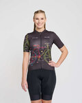 RIVANELLE Koszulka kolarska z krótkim rękawem - MAAPPI DARK LADY - czarny/kolorowy
