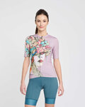 RIVANELLE Koszulka kolarska z krótkim rękawem - MADAM FLOWER - beżowy/kolorowy
