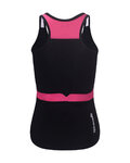 RIVANELLE Koszulka kolarska bez rękawów - SPARK ELITE - czarny/różowy