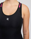 RIVANELLE Koszulka kolarska bez rękawów - SPARK ELITE - czarny/różowy