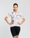 RIVANELLE Koszulka kolarska z krótkim rękawem - TATTOO - kość słoniowa/szary