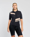 RIVANELLE Koszulka kolarska z krótkim rękawem - GLAMOR - czarny/beżowy