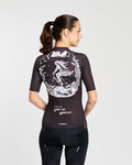 RIVANELLE Koszulka kolarska z krótkim rękawem - MOONLIGHT - czarny/biały