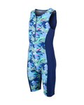 ZONE3 Kombinezon kolarski - KID'S DIGITAL PRINT TRISUIT  - niebieski