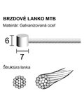LONGUS linka hamulca - MTB - srebrny