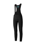 SHIMANO Długie spodnie kolarskie z szelkami - ELEMENT - czarny