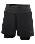 GORE Krótkie spodnie kolarskie bez szelek - R5 2IN1 - czarny