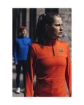 GORE Kolarska koszulka z długim rękawem - EVERYDAY THERMO 1/4-ZIP WMN - pomarańczowy