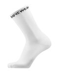 GORE Kolarskie klasyczne skarpetki - ESSENTIAL MERINO - biały