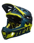 BELL Kask kolarski - SUPER DH SPHERICAL - niebieski/żółty