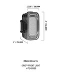 BLACKBURN światło - GRID FRONT - czarny