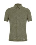 SANTINI koszula - GRAVEL SUMMER WOOL - zielony