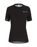 SANTINI Koszulka kolarska z krótkim rękawem - SASSO LADY - czarny