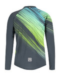 SANTINI Zimowa koszulka kolarska z długim rękawem - SASSO - zielony/szary