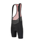 SANTINI Krótkie spodnie kolarskie z szelkami - SLEEK RAGGIO - czarny