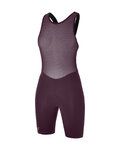 SANTINI Krótkie spodnie kolarskie z szelkami - UNICO - bordowy