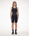 SANTINI Krótkie spodnie kolarskie z szelkami - UNICO LADY - czarny