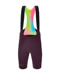 SANTINI Krótkie spodnie kolarskie z szelkami - UNICO - bordowy