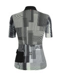 SANTINI Koszulka kolarska z krótkim rękawem - DELTA KINETIC LADY - biały/czarny