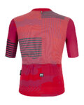 SANTINI Koszulka kolarska z krótkim rękawem - DELTA OPTIC - czerwony/czarny