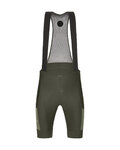 SANTINI Krótkie spodnie kolarskie z szelkami - GRAVEL - zielony