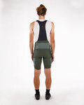 SANTINI Krótkie spodnie kolarskie z szelkami - GRAVEL - zielony