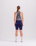 SANTINI Krótkie spodnie kolarskie z szelkami - PLUSH - niebieski