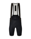 SANTINI Krótkie spodnie kolarskie z szelkami - PLUSH - czarny