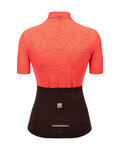 SANTINI Koszulka kolarska z krótkim rękawem - COLORE RIGA - pomarańczowy/czarny