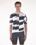 SANTINI Koszulka kolarska z krótkim rękawem - FURIA SMART - biały/czarny
