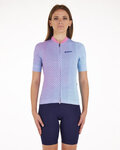 SANTINI Koszulka kolarska z krótkim rękawem - PAWS FORMA - różowy/fioletowy
