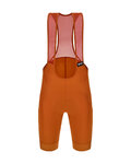 SANTINI Krótkie spodnie kolarskie z szelkami - RTR - pomarańczowy/brązowy