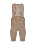SANTINI Krótkie spodnie kolarskie z szelkami - RTR - brązowy