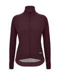 SANTINI Zimowa koszulka kolarska z długim rękawem - RTR - bordowy