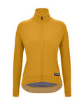 SANTINI Zimowa koszulka kolarska z długim rękawem - RTR - żółty