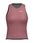 SANTINI Koszulka kolarska bez rękawów - OPAL - różowy