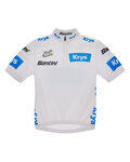 SANTINI Koszulka kolarska z krótkim rękawem - TDF BEST YOUNG RIDER - biały