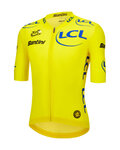SANTINI Koszulka kolarska z krótkim rękawem - TDF OFFICIAL LEADER - żółty