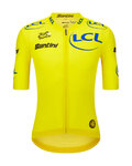 SANTINI Koszulka kolarska z krótkim rękawem - TDF OFFICIAL LEADER - żółty