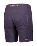 SCOTT Krótkie spodnie kolarskie bez szelek - ENDURANCE LS/FIT W/PAD W - fioletowy