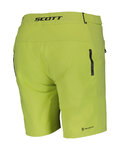 SCOTT Krótkie spodnie kolarskie bez szelek - ENDURANCE LS/FIT W/PAD W - żółty