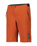 SCOTT Krótkie spodnie kolarskie bez szelek - TRAIL 10 LS/FIT W/PAD JR - pomarańczowy