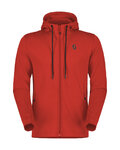 SCOTT Bluza - TECH ZIP - czerwony
