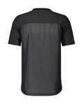 SCOTT Koszulka kolarska z krótkim rękawem - TRAIL VERTIC ZIP SS - czarny