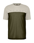 SCOTT Kolarska koszulka z krótkim rękawem - DEFINED MERINO SS - kość słoniowa/zielony